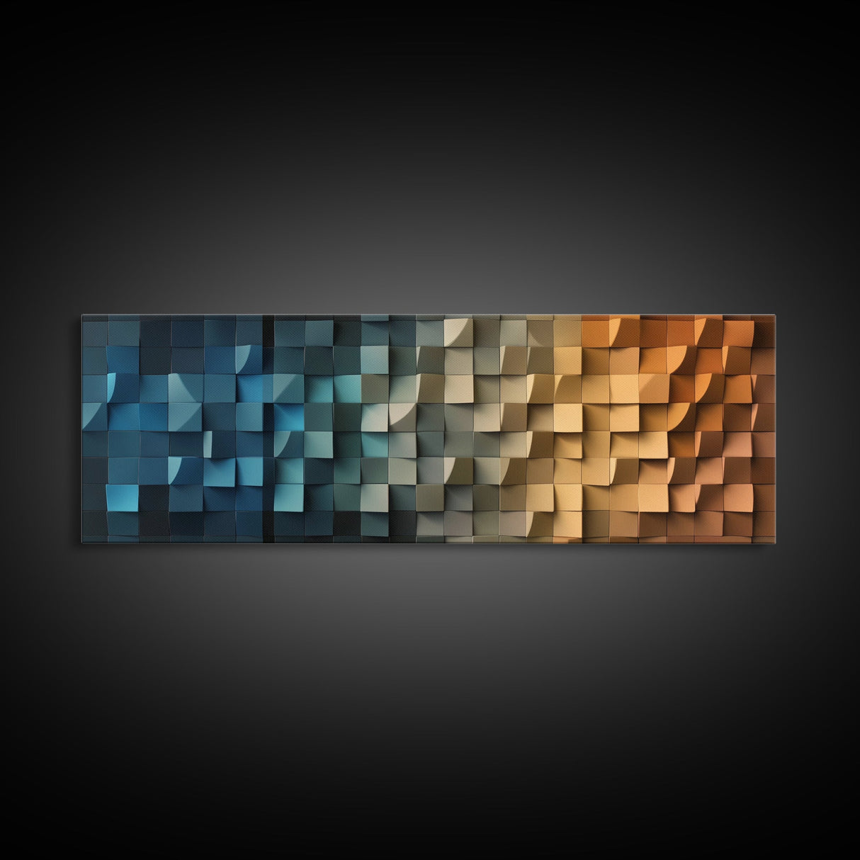Waves - Abstract Geometric Painting Wall Art - Wood Framed Canvas Print - Abstract Home Decor