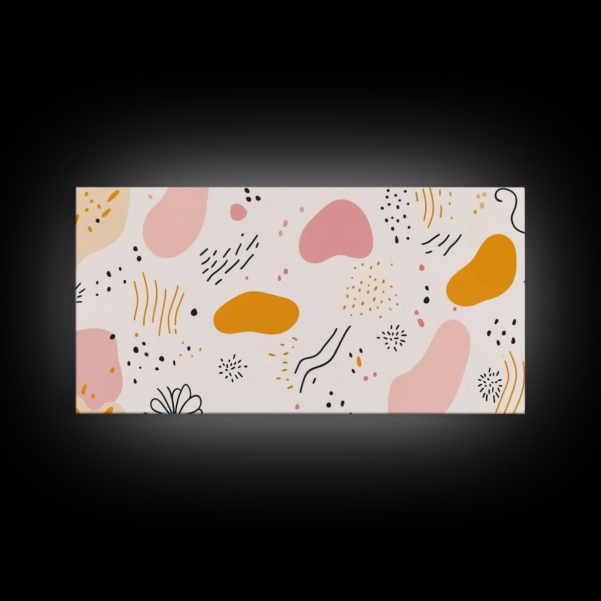 Mid Cenutry Modern Retro 90s Inspired Shopping Mall Wall Art Canvas Print, Abstract Art, Horizontal Canvas Ready To Hang