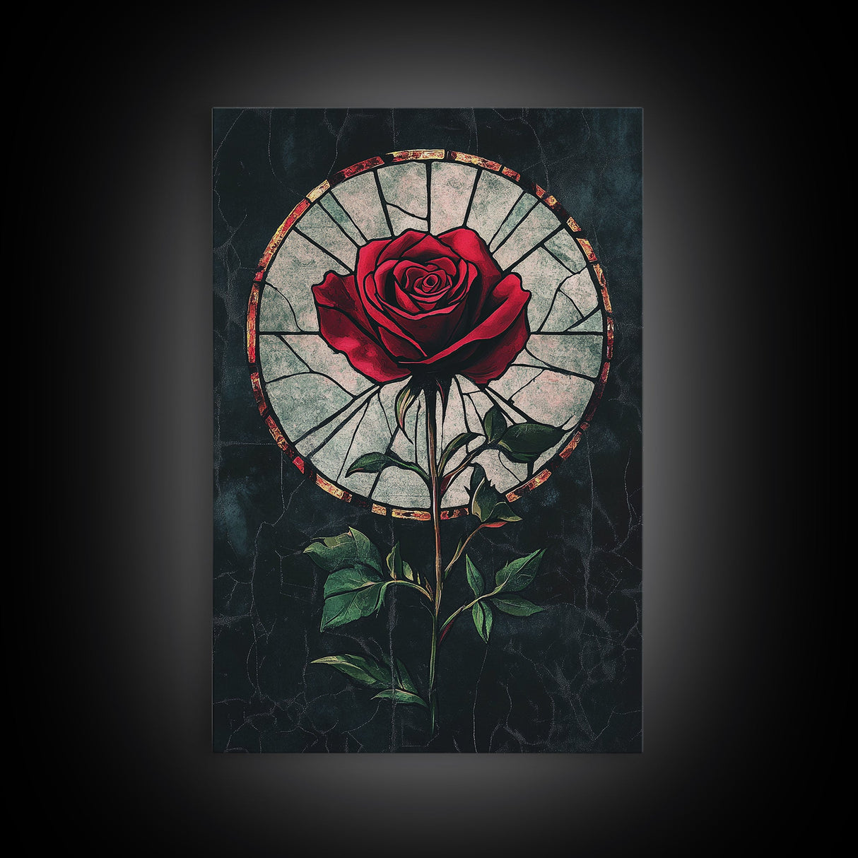 Rose Painting Print, Wood Framed Canvas Print, Beautiful Rose Painting Abstract Wall Art, Minimalist Floral Decor, Flowers Print, Floral Wall Art