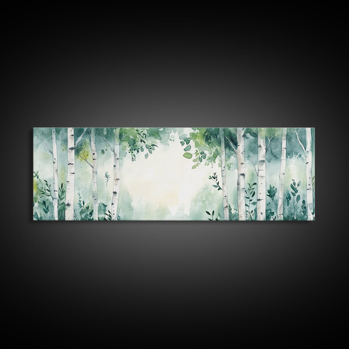 Aspen Trees Oil Painting Canvas Print, Autumn Aspens Print, Muted White Tree Wall Art Country Farmhouse Wall Art Birch Tree Art