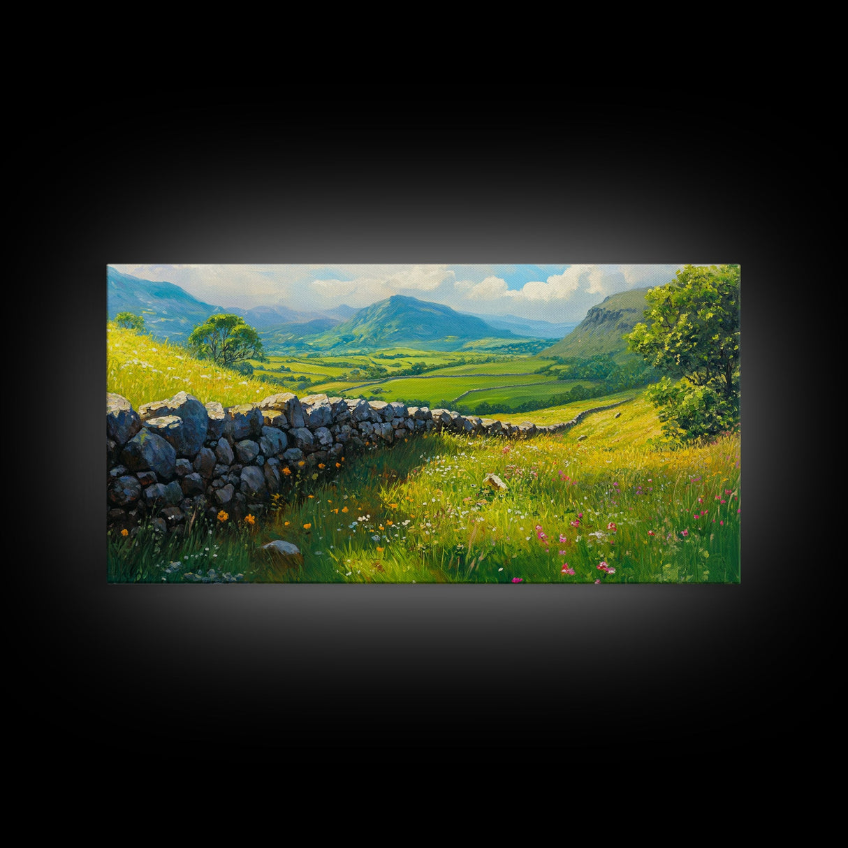 Hadrian's Wall Canvas Print, Roman Art, Framed Art, Roman Painting, England History Wall Art