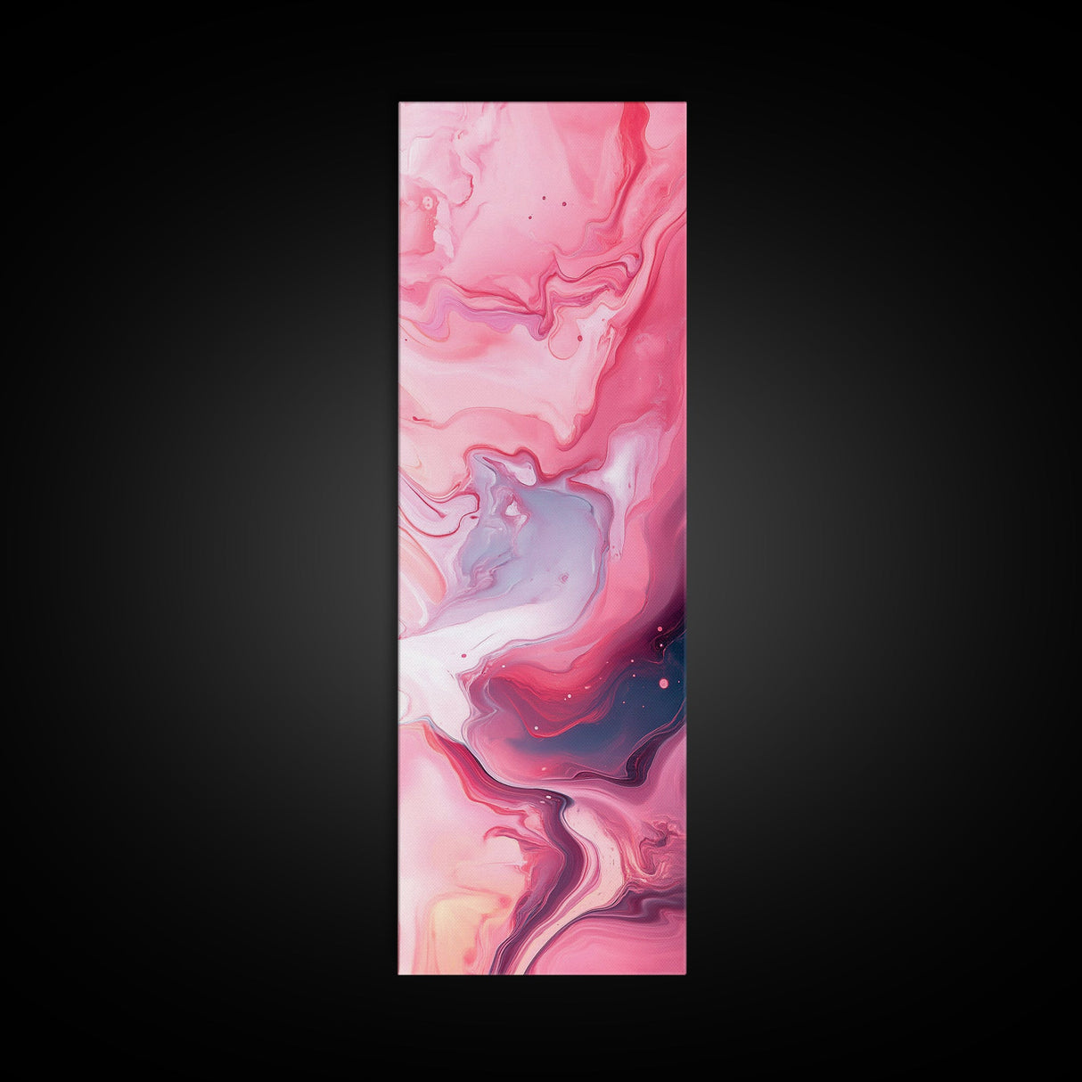 Pink Marble Abstract Framed Canvas Print Modern Light Pink Wall Art Moody Therapy Dorm Decor or Yoga Art