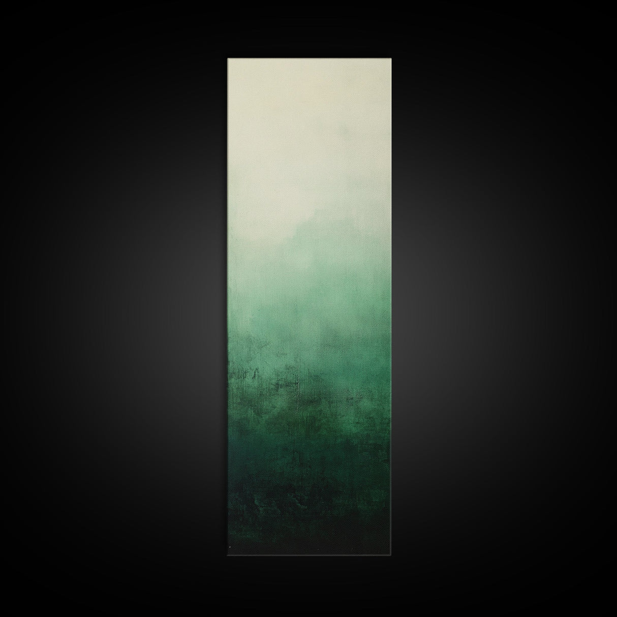 Sage Green Ombre Framed Canvas Print Minimalist Abstract Art Vertical Wall Decor Modern Green Wall Art Bedroom Accent Piece