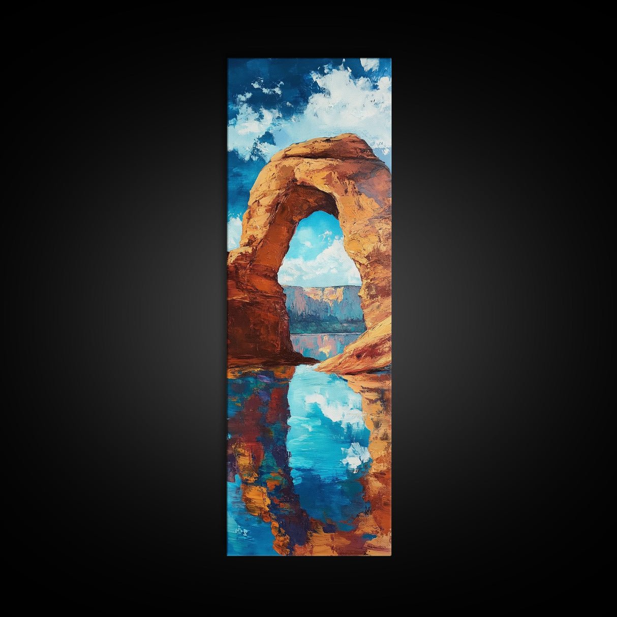 Red Rock Arch, Southwest Wall Art, Joshua Tree Art, Desert Landscape, Nature Painting, Extra Wide Art, Living Room Art