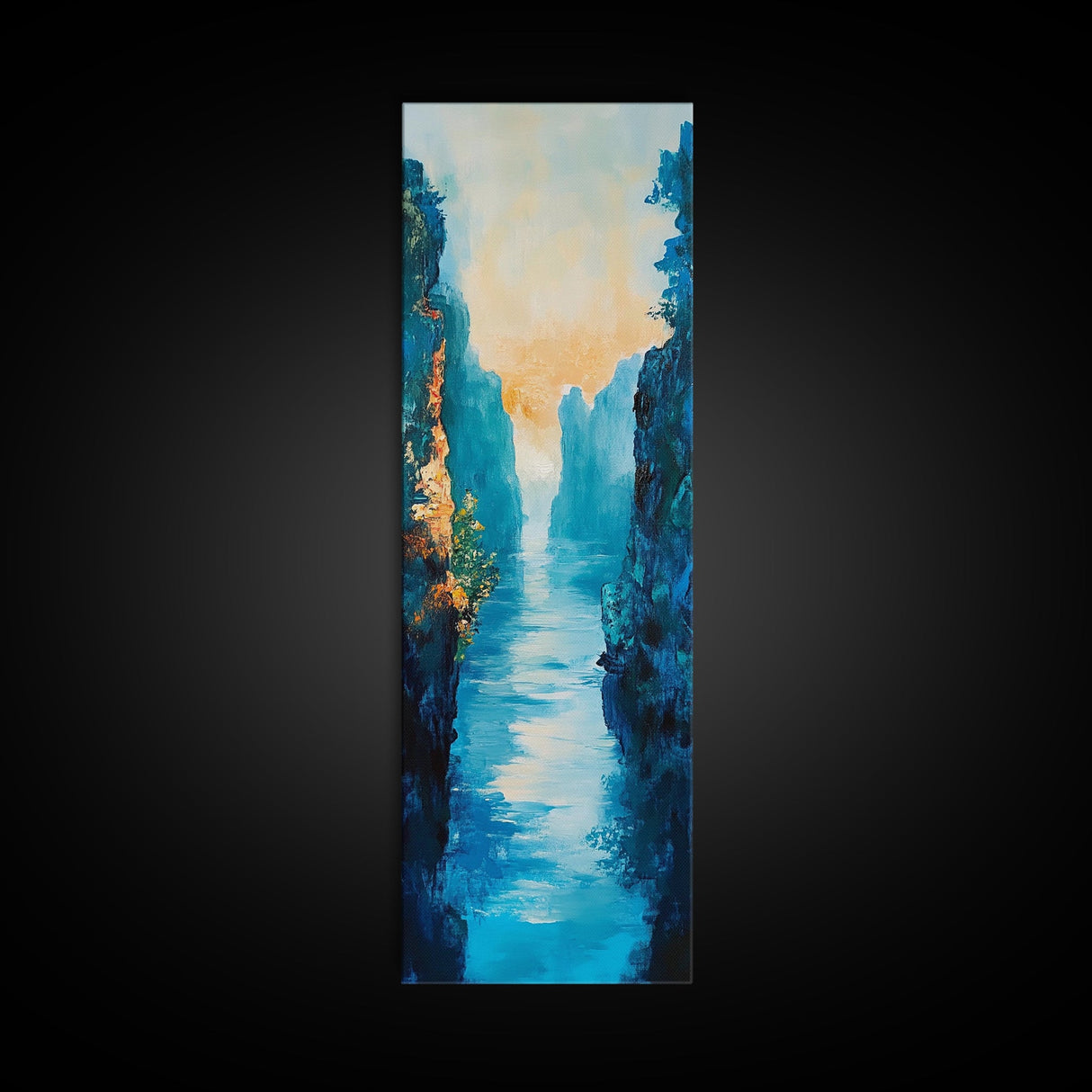 Canyon River, Southwest Wall Art, Moody Landscape, Nature Wall Art, Vertical Wall Art, Living Room Art, Canvas Print