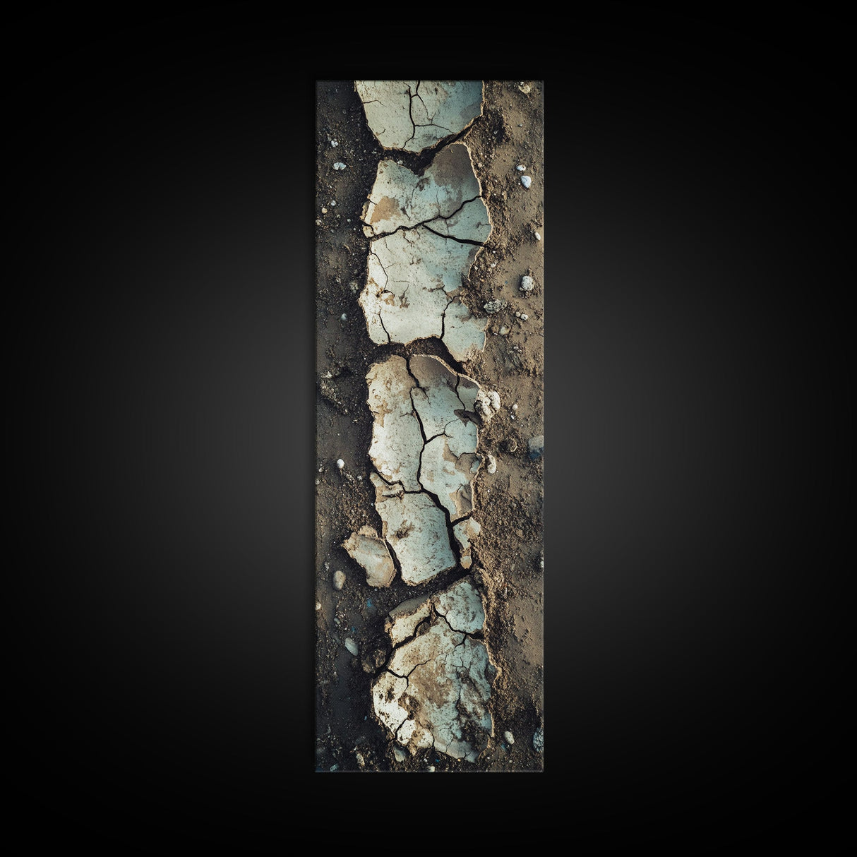 Cracked Earth, Textured Art, Wabi Sabi Art, Canvas Print, Geometric Wall Art, Abstract Landscape, Earth Tones