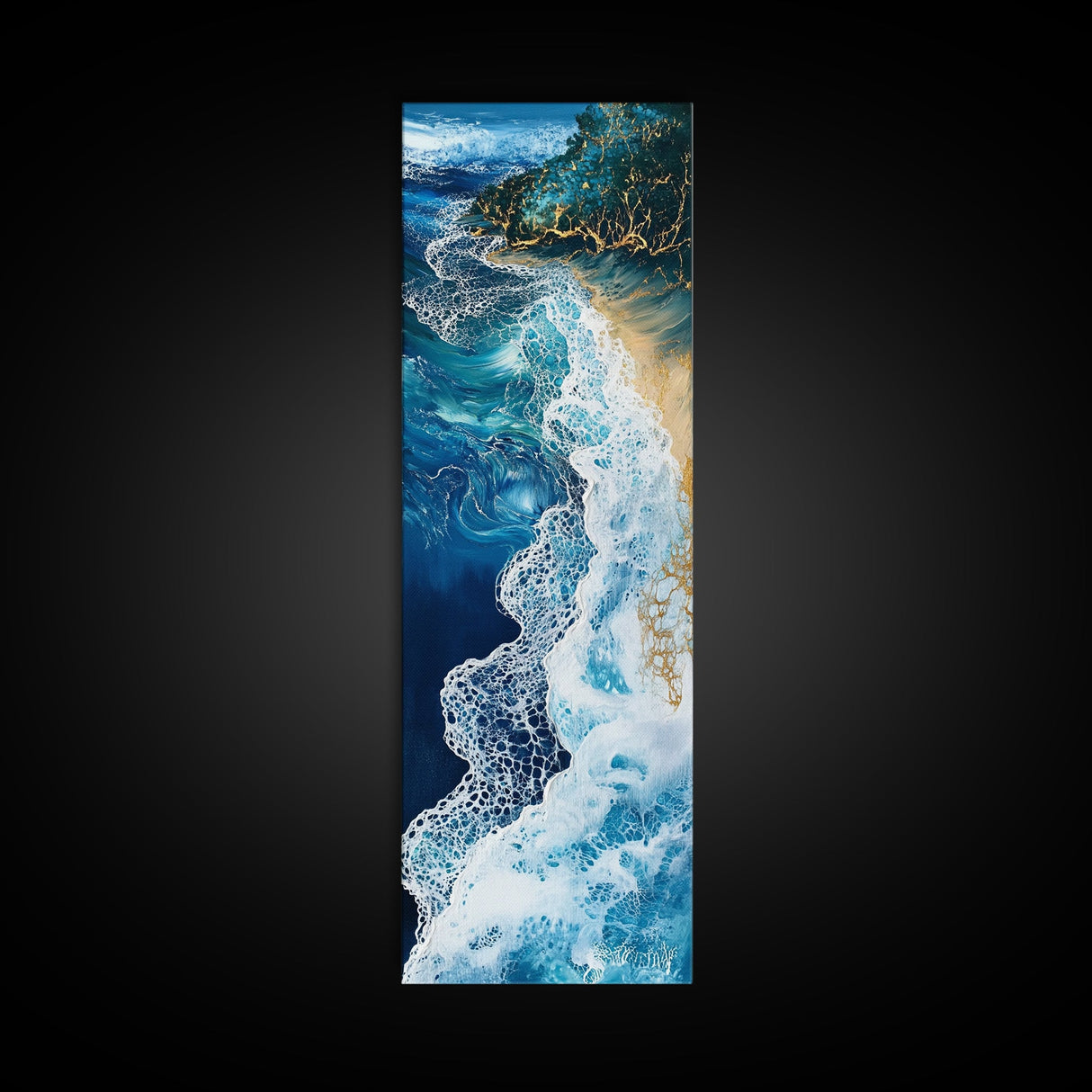 Abstract Ocean Painting, Nautical Wall Art, Coastal Wall Art, Seascape Painting, Blue and Green Wall Art, Canvas Print, Gift Idea