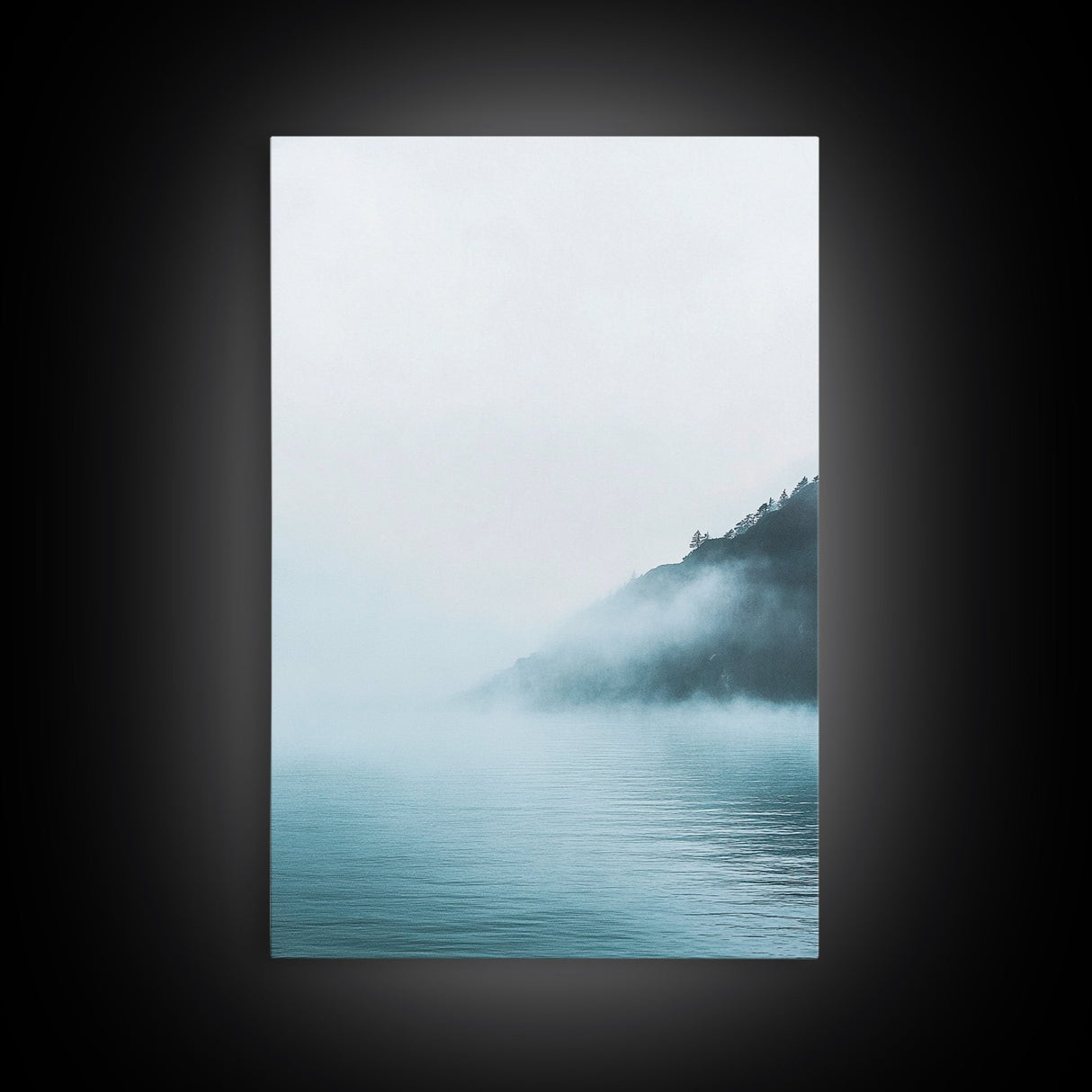 Misty Waters, Lake Tahoe Art, Moody Art, Coastal Landscape, Nautical Wall Art, Wabi Sabi Art, Minimalist Art, Canvas Print
