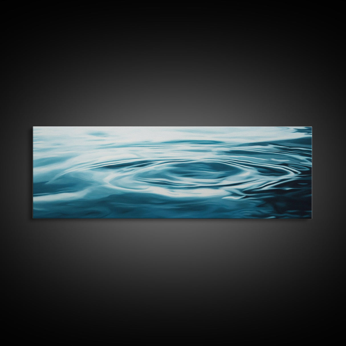 Tranquil Water Ripples Canvas Print, Minimalist Ocean Wall Art, Zen Spa Decor, Modern Abstract Water Art, Living Room Decor