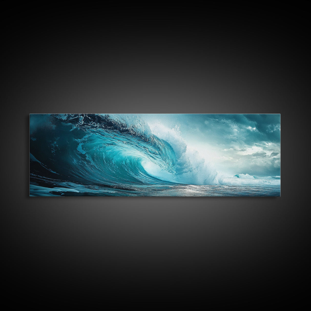 Turquoise Ocean Wave Canvas Print Coastal Photography Wall Art, Large Beach House Decor, Modern Living Room or Office Art, Gift Idea