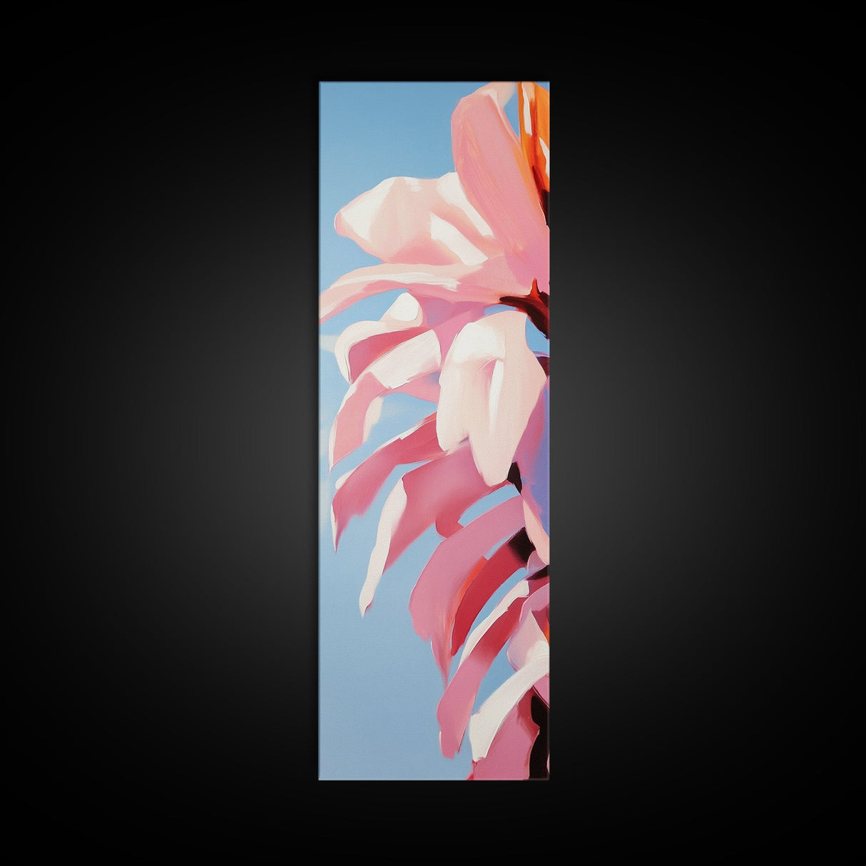Floral, Pink Petals, Botanical, Nature Wall Art, Bedroom Wall Decor, Feminine Aesthetic, Modern Flower Painting, Canvas Print