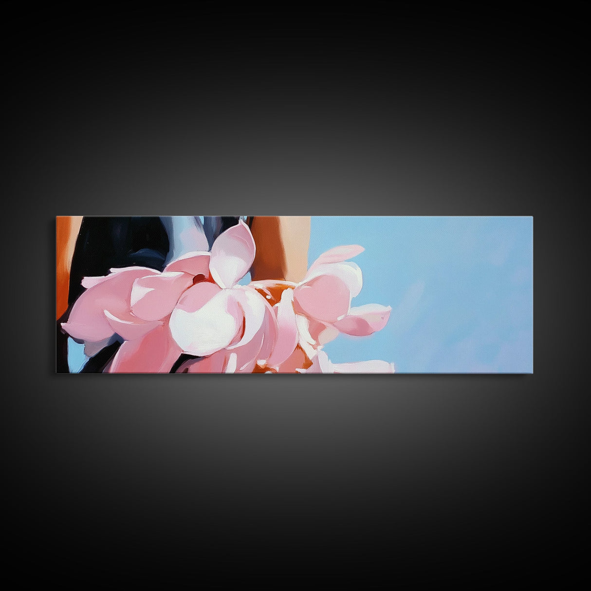Pink Petals, Romantic Floral, Feminine Wall Art, Boho Aesthetic, Modern Bedroom Art, Pastel Colors, Canvas Print, Chic Flower Painting