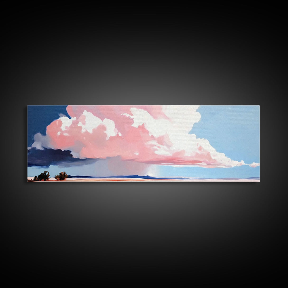 Stormy Sky Landscape, Dramatic Cloud Art, Modern Scenic Print, Nature Wall Art, Large Canvas Print, Minimalist Home Decor, Office Art