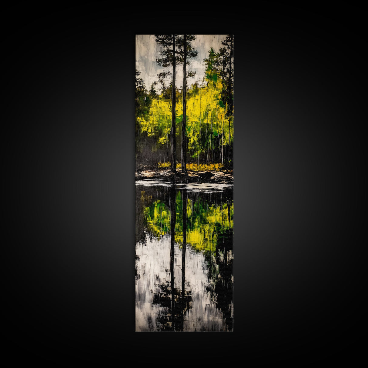 Reflection, Forest, Landscape, Canvas Print, Nature Wall Art, Tranquil Scene, Greenery Art, Serene Home Decor, Zen Office Artwork
