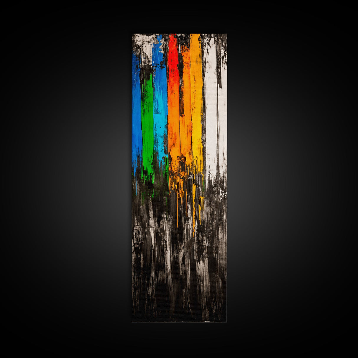 Dripping Paint Art, Abstract Modern Painting, Colorful Statement Wall Decor, Vibrant Home Accent, Unique Art Piece, Canvas Print