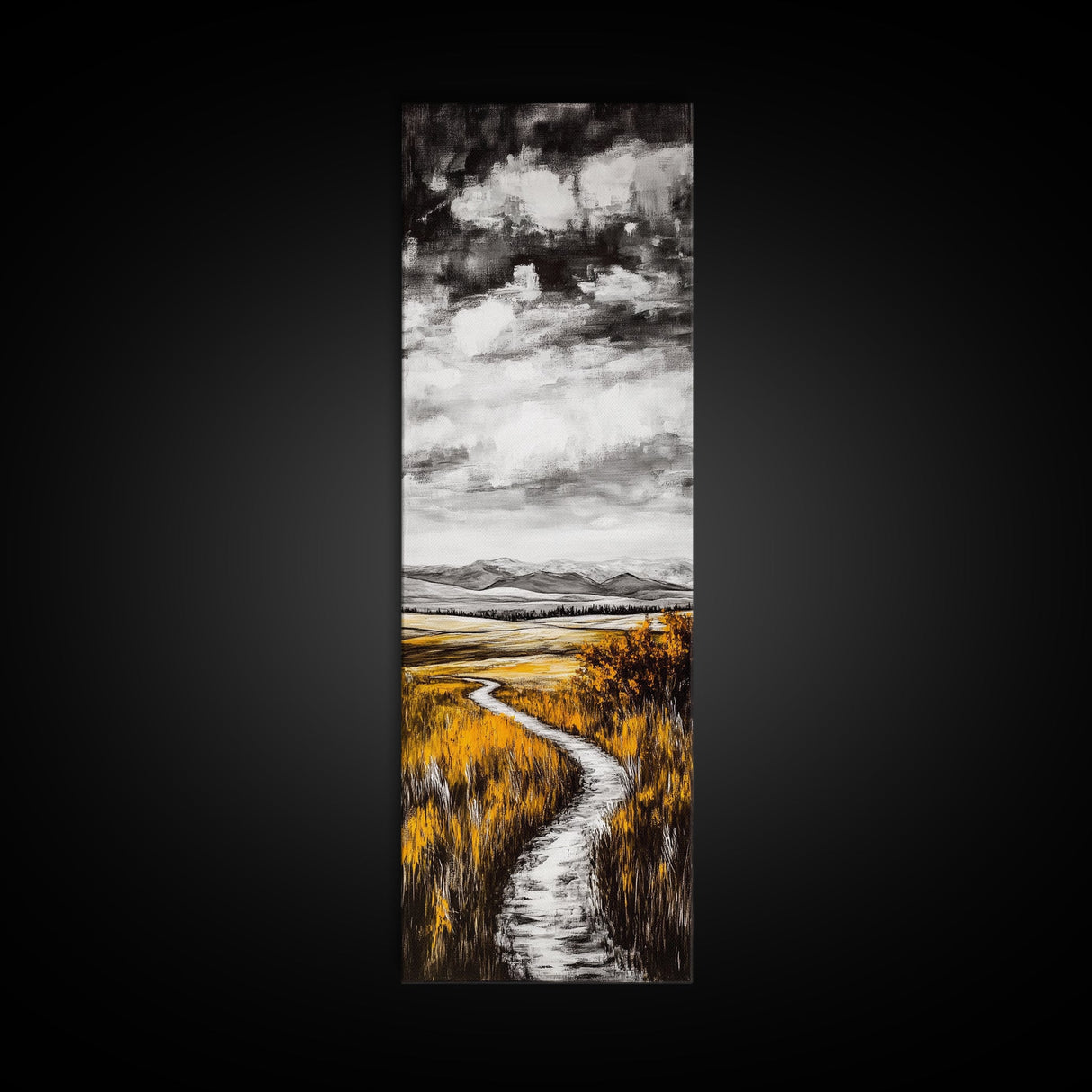 Golden Fields, Rustic Landscape, Fall Wall Art, Country Home Decor, Large Canvas Print, Nature Inspired Art, Living Room Wall Art