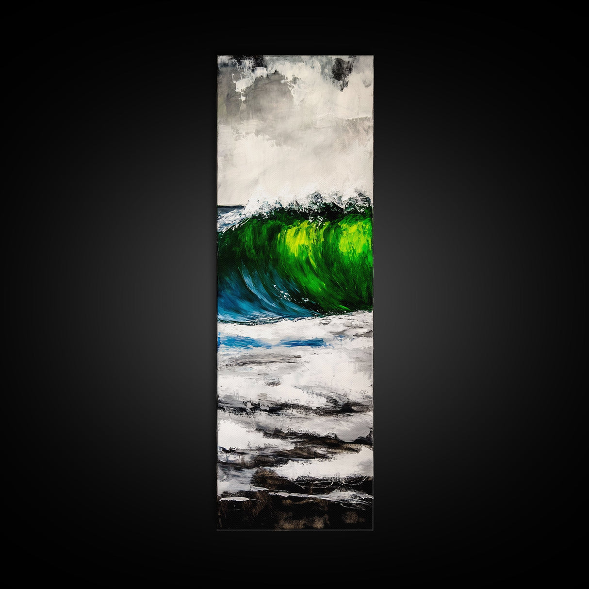 Ocean Wave, Bold Abstract Seascape, Coastal Wall Art, Framed Canvas Print, Modern Home Decor, Beach Inspired Artwork, Statement Piece