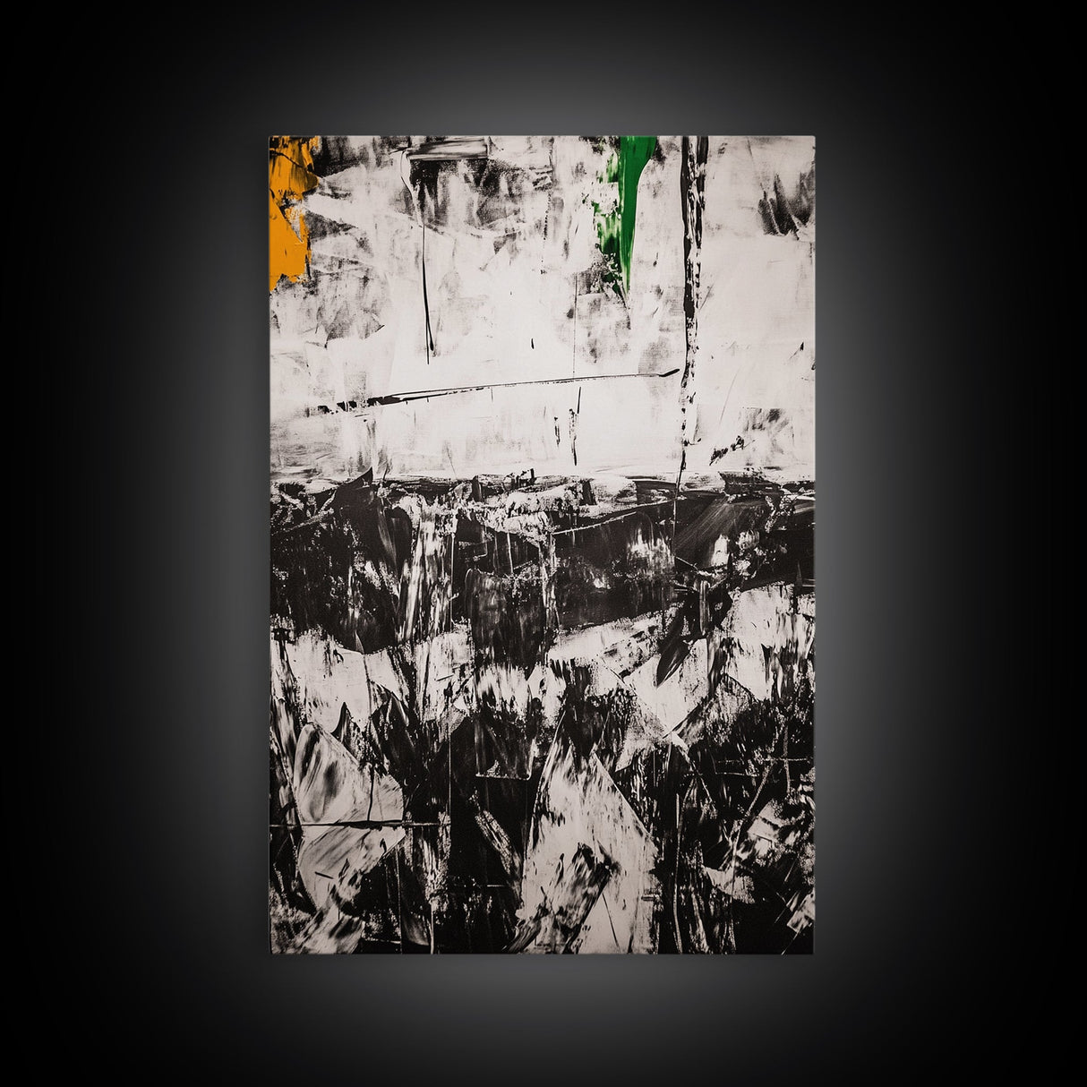 Black and White, Modern Abstract Art, Minimalist Canvas Print, Large Wall Art, Neutral Home Decor, Contemporary Office Artwork