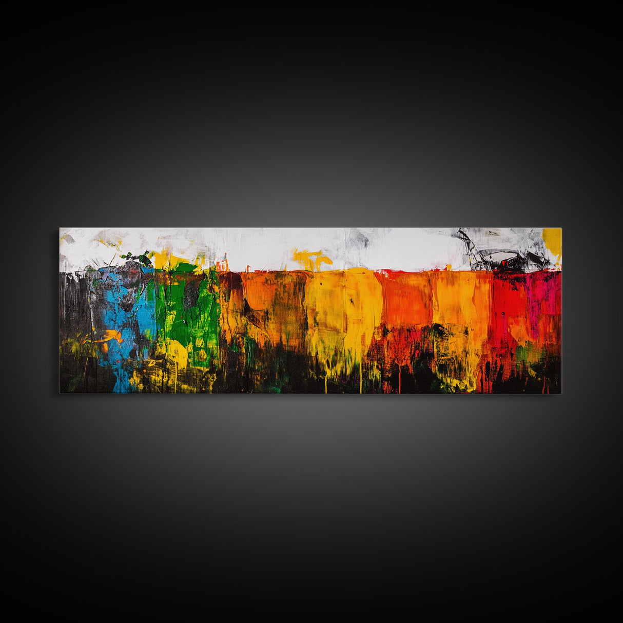 Vibrant Abstract, Colorful Texture, Bold Art, Framed Canvas Print, Boho Wall Art, Modern Home Decor, Statement Painting, Office Art