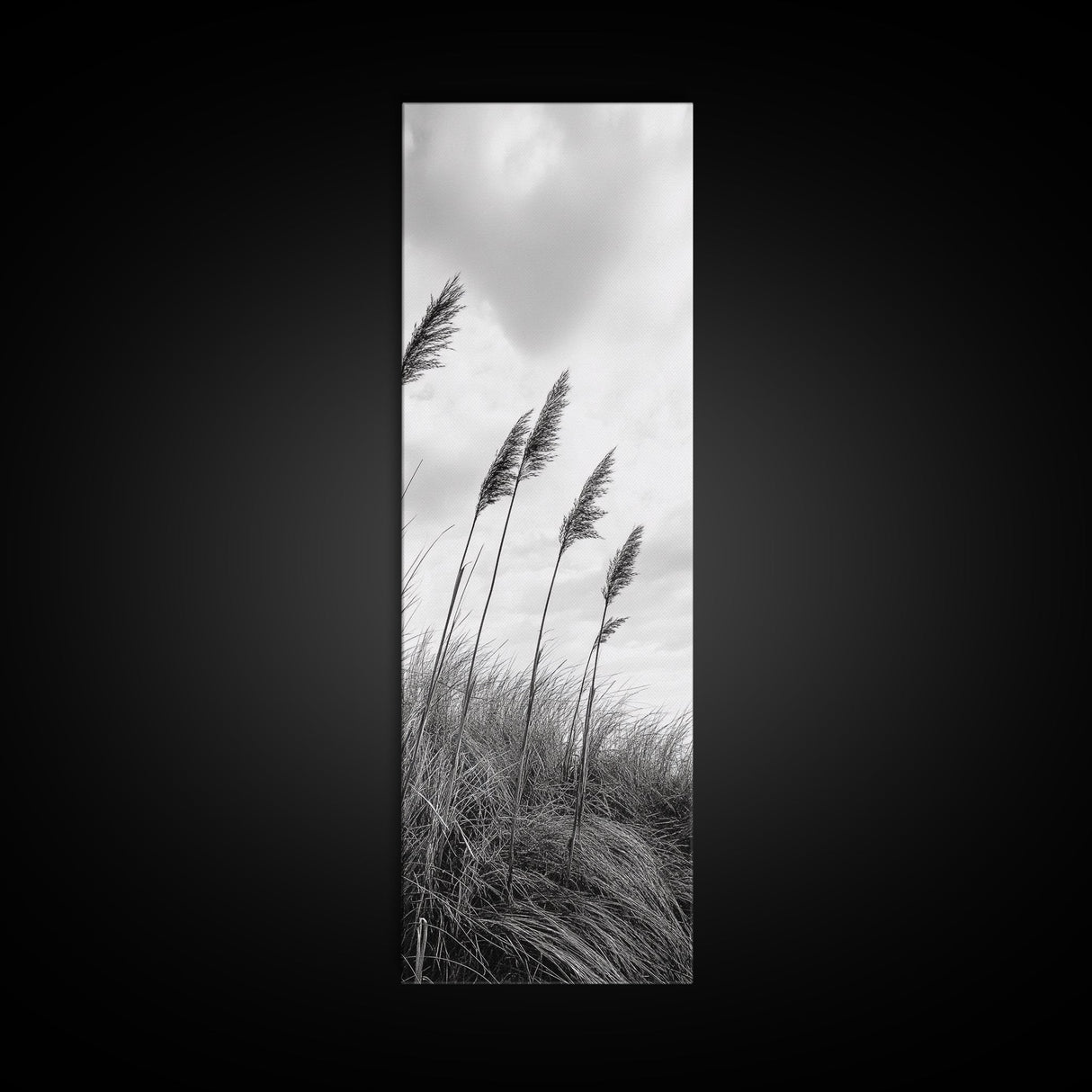 Windy Grasses, Coastal Scene, Tall Grass Field, Autumn Decor, Canvas Print, Farmhouse Style, Dining Room Wall Art, Nature Mood
