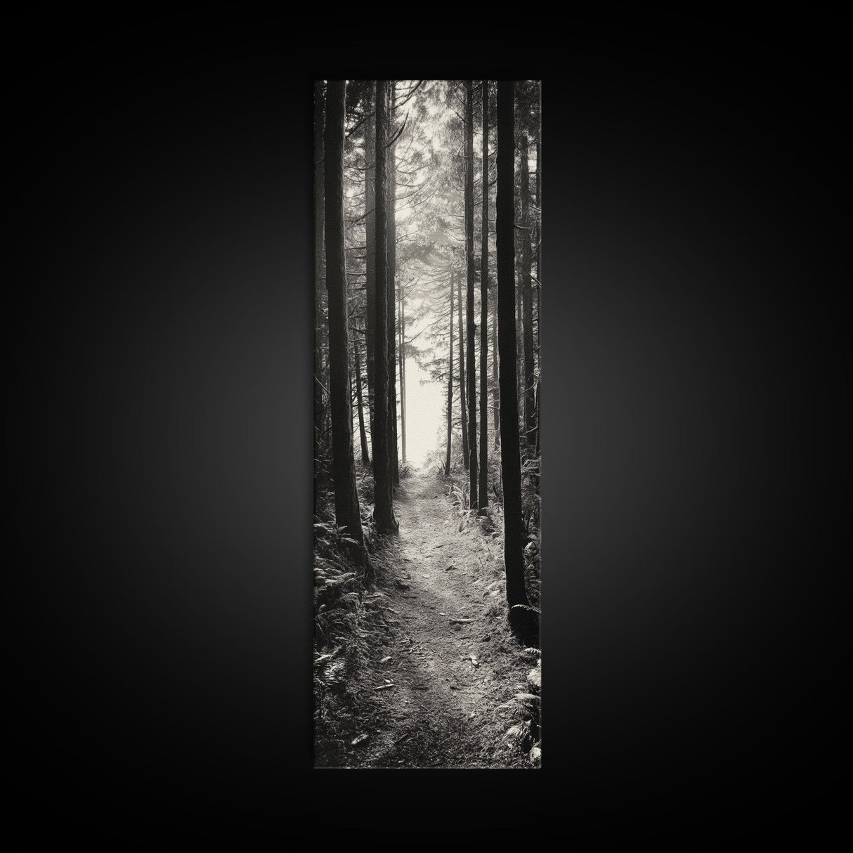 Forest Trail, Woodland Path, Light Through Trees, Nature Escape, Canvas Print, Cabin Wall Art, Cozy Autumn Home Decor, Bedroom Artwork