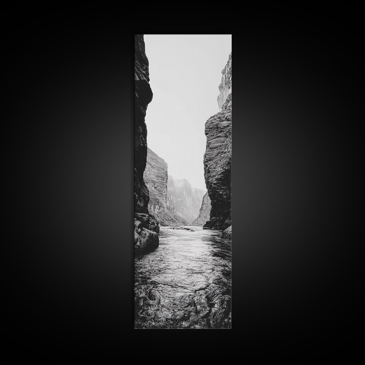 Canyon River, Rugged Passage, Rock Formations, Canvas Print, Nature Explorer Decor, Living Room or Cabin Rustic Wall Art, Bathroom Art