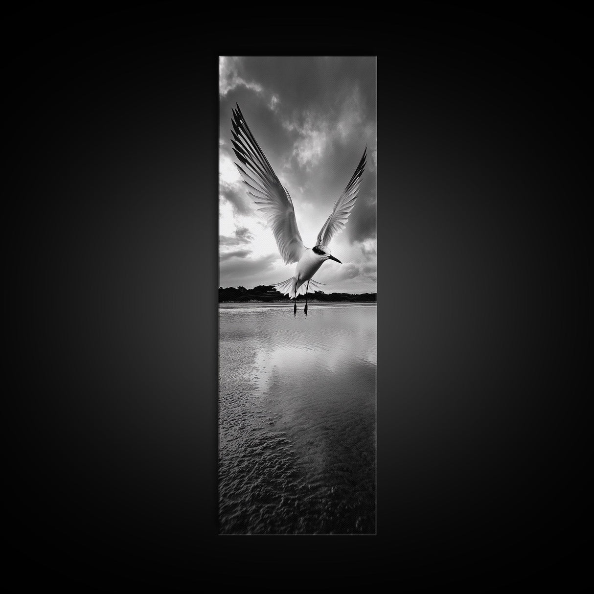 Soaring Bird, Ocean Wings, Nature Flight, Sky Spirit, Canvas Print, Coastal Wall Art, Beach House Decor, Modern Bird Photography