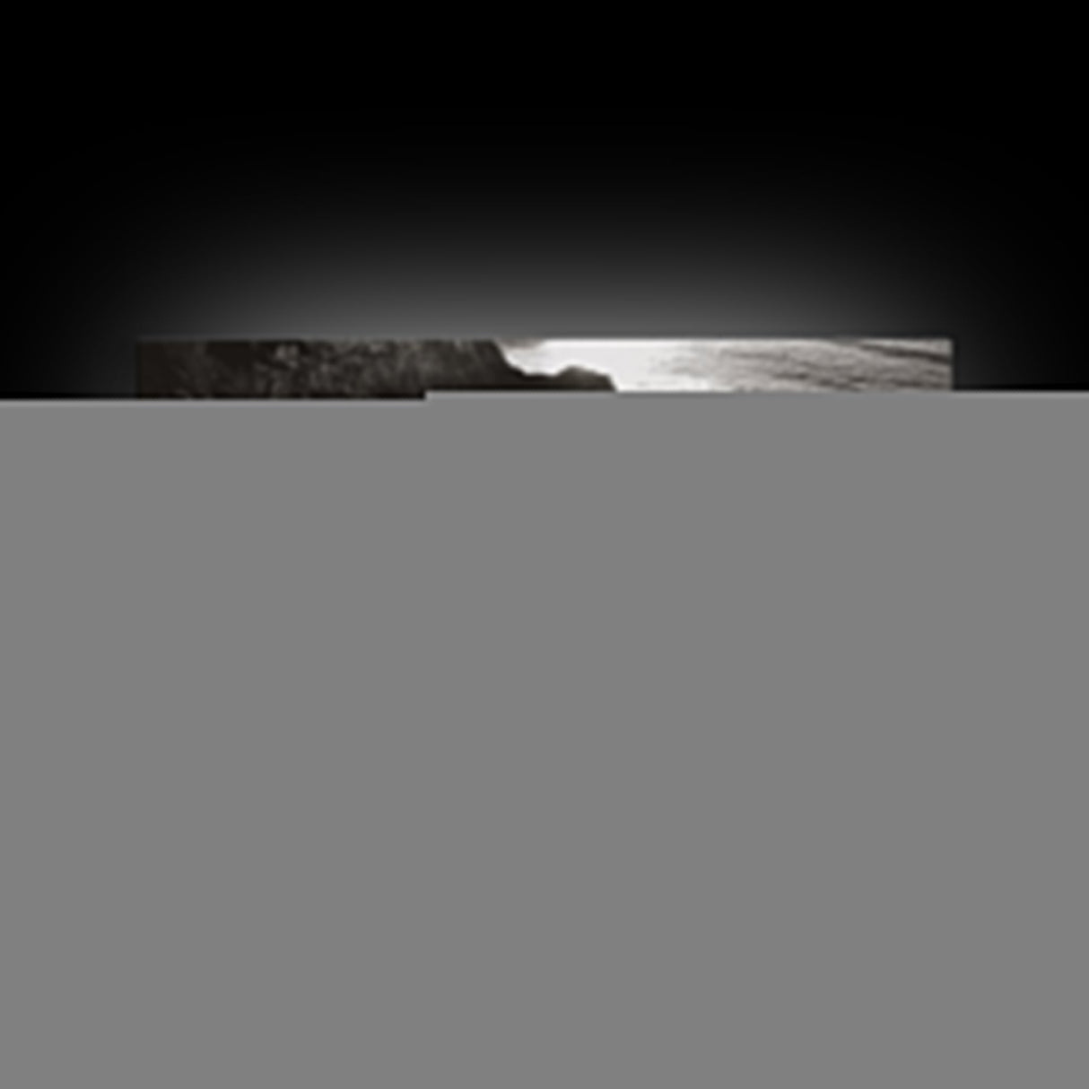 Shoreline Light, Coastal Waves, Cliff Shadow, Beach Edge, Framed Canvas Print, Ocean Minimalist Art, Bathroom Wall Decor