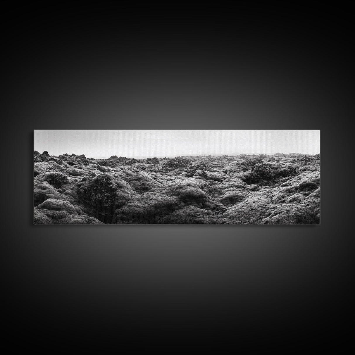 Volcanic Moss, Rugged Terrain, Icelandic Landscape, Wild Nature Scene, Canvas Print, Earthy Tones, Entryway Wall Art, Minimalist Adventure Art