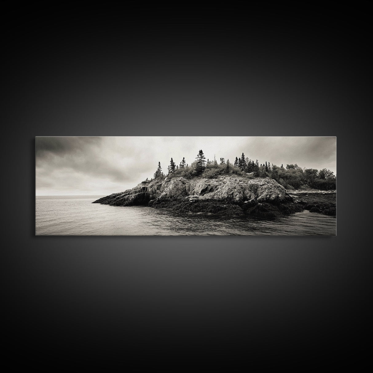 Pine Bluff, Rugged Coast, Northern Landscape, Canvas Print, Wilderness Wall Art, Rustic Decor, Lakehouse Art, Cabin Bedroom Style