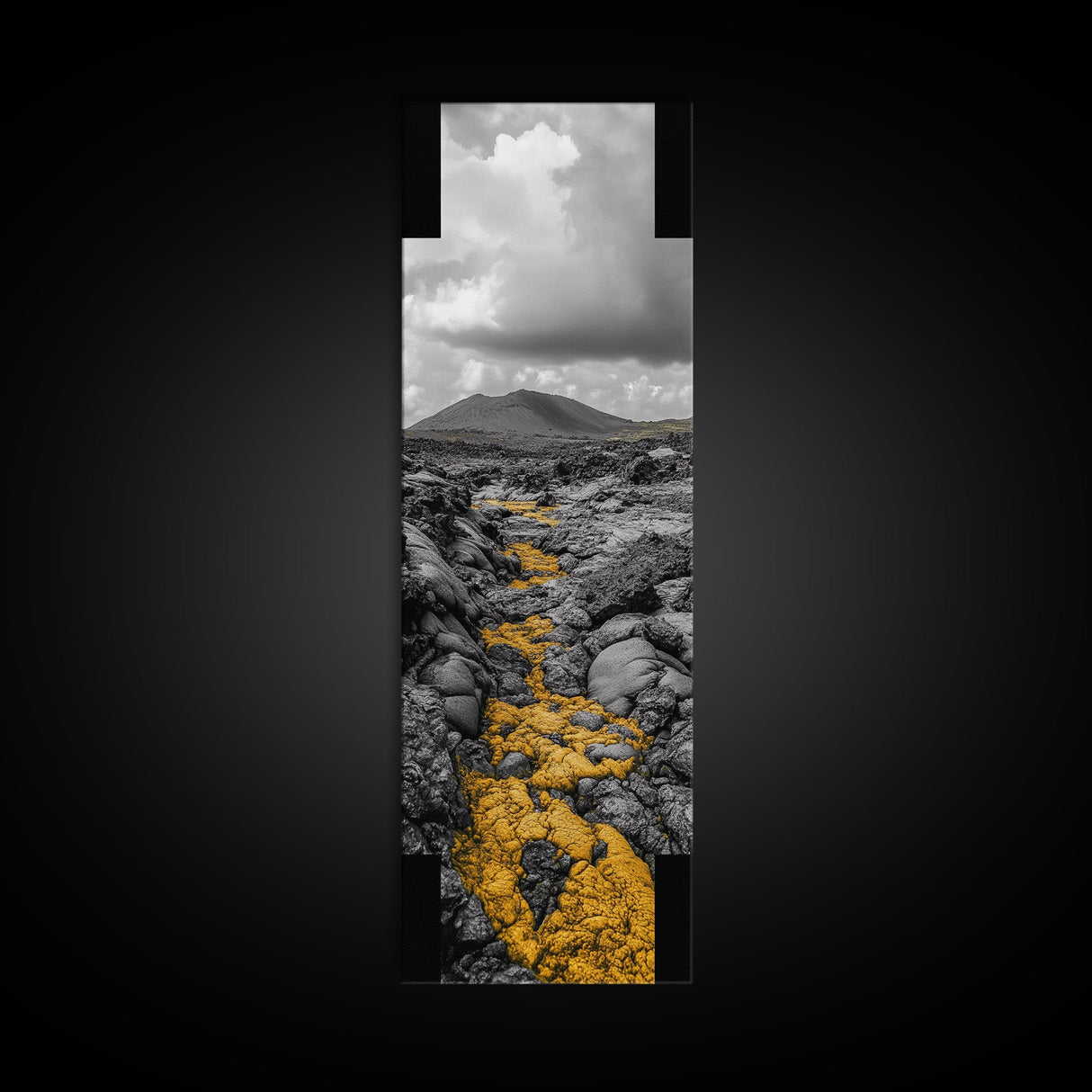 Lava Flow, Volcanic Path, Earth Texture, Yellow Stone, Canvas Print, geology wall art, bold nature photography, modern natural decor