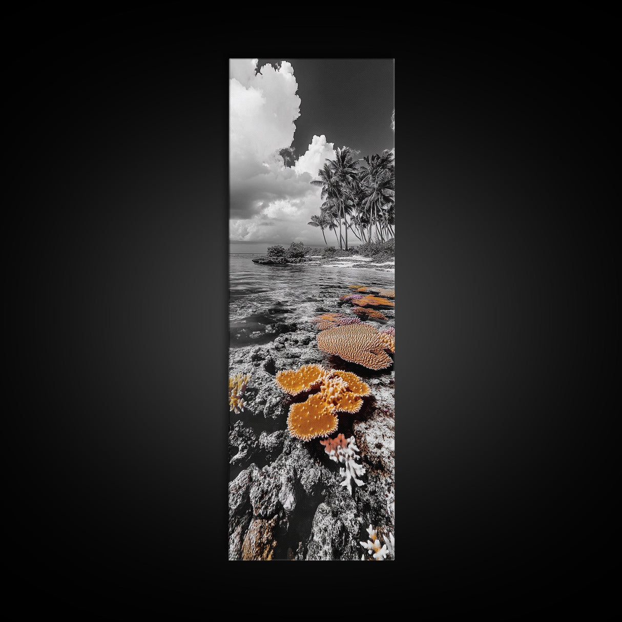 Coral Reef, Coastal Dreams, Tropical Serenity, Ocean Life Wall Art, Canvas Print, Coastal Bathroom Decor, Nature Photography Style