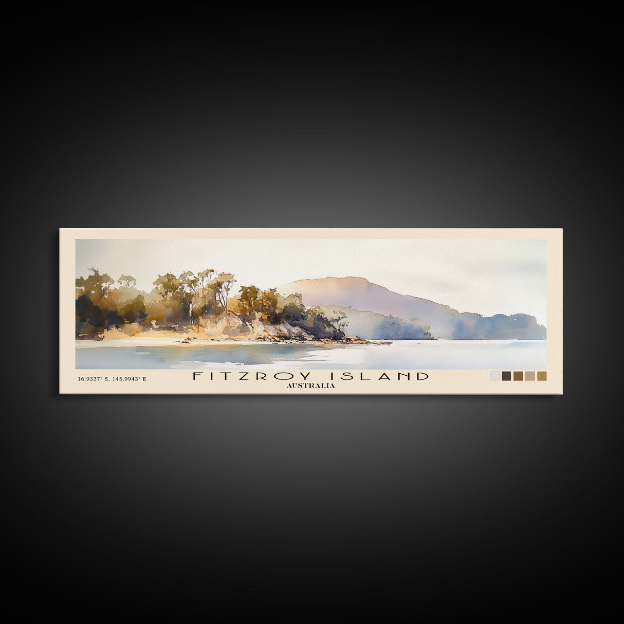 Fitzroy Island, Australia Watercolor Beach Print, Vacation Gift, Australia Wall Art, Beach Painting, Beach Decor, Beach Painting