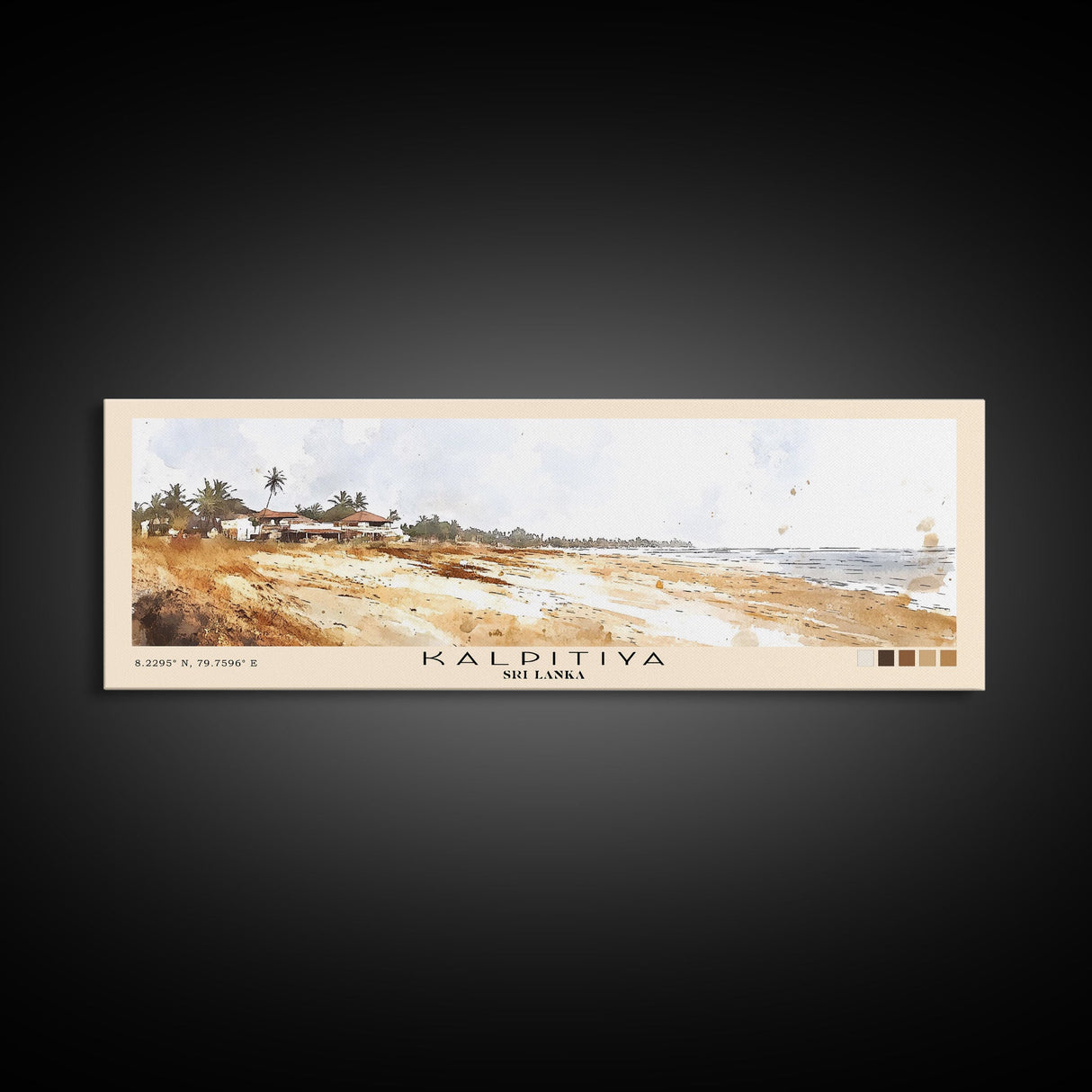 Kalpitiya, Sri Lanka Watercolor Beach Print, Vacation Gift, Sri Lanka Wall Art, Beach Painting, Beach Decor, Beach Painting