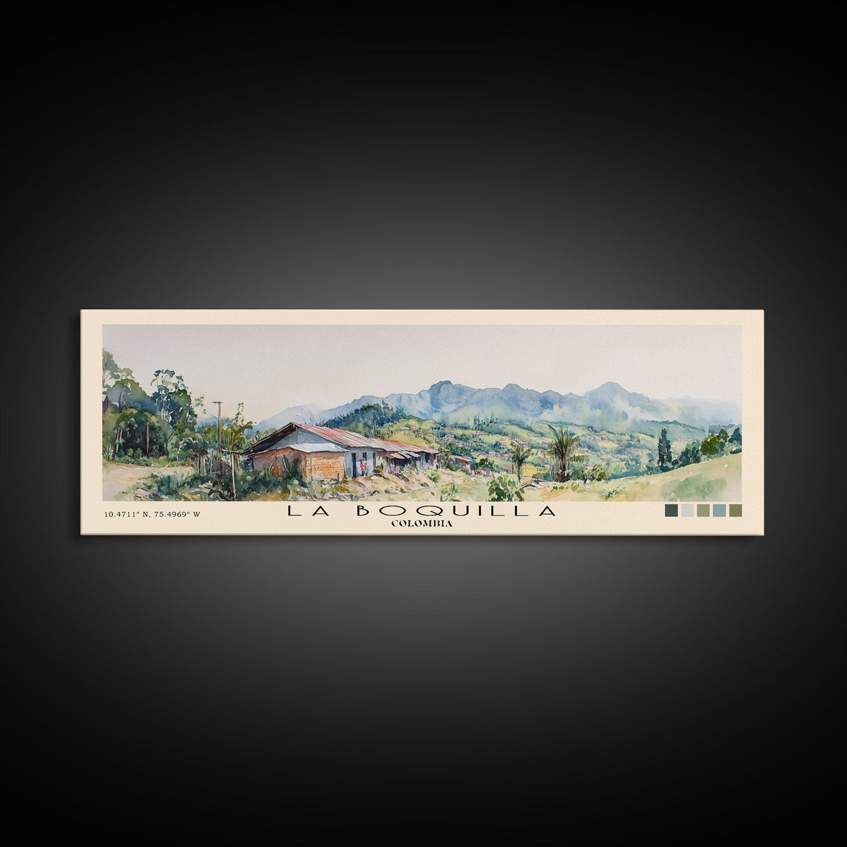 La Boquilla, Colombia Watercolor Beach Print, Vacation Gift, Colombia Wall Art, Beach Painting, Beach Decor, Beach Painting