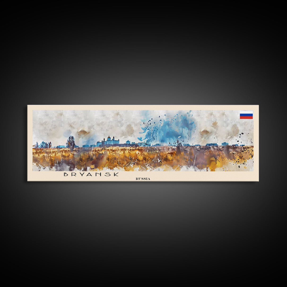 Bryansk Russia Travel Print Wall Art, Panoramic City Art, Travel Art, Wall Decor, Vacation Gift, Framed Canvas Print Or Metal Art