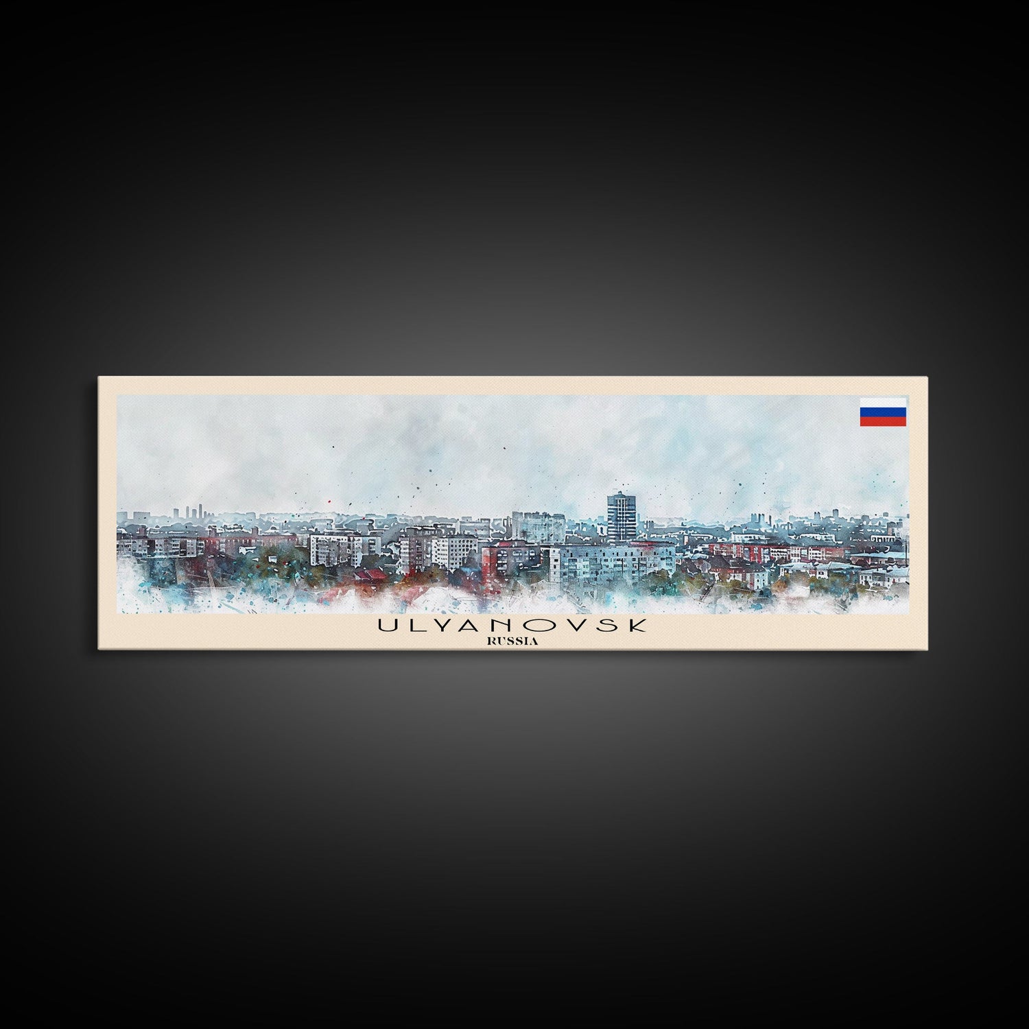 Ulyanovsk Russia Travel Art, City Art, Framed Canvas Print or Metal Wall Art, Europe Travel Poster, Panoramic Wall Art, Extra Wide Wall Art