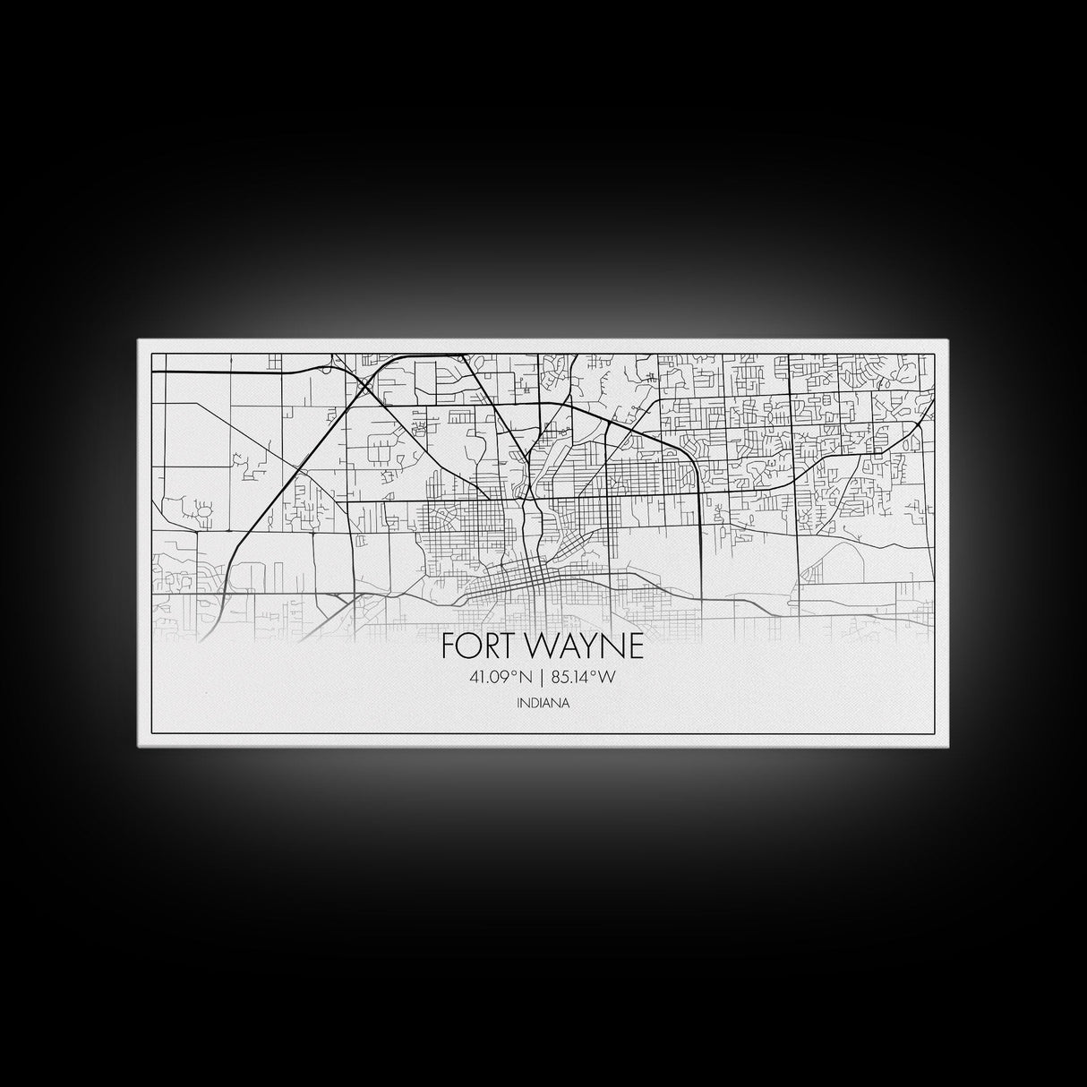 Fort Wayne Map, Nevada Map, Map Art, Minimalist Art, Wall Art, Canvas Art, Moving Gifts, Pool Room Décor, Bar Wall Art, Rustic Home Décor