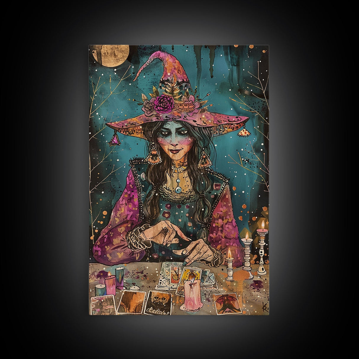 Halloween Haunted Doll, Framed Canvas Print, Wall Art, Spooky Decor, Halloween Decoration, Living Room Art, Unique Gift