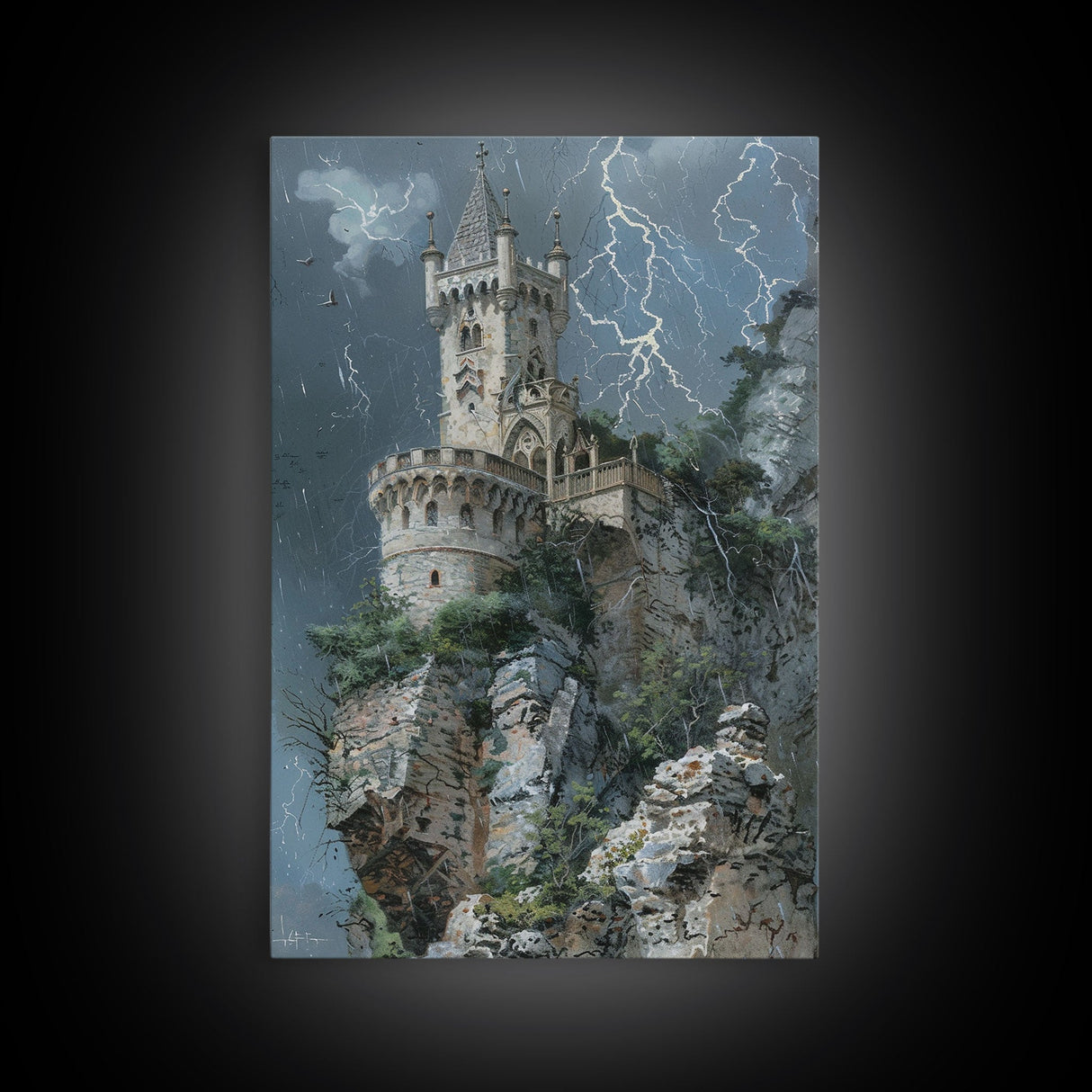 Ghostly Forest Path, Halloween Art, Spooky Wall Decor, Framed Canvas Print, Creepy Art, Halloween Wall Decor, Seasonal Wall Art