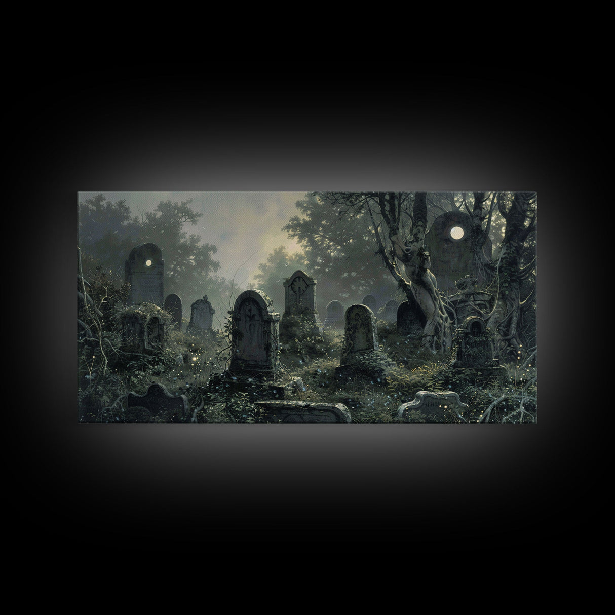 Dark Academia Wall Art, Framed Canvas Print, Spooky Halloween Wall Art, Halloween Wall Decor, Spooky Vibes, Victorian Oil Painting