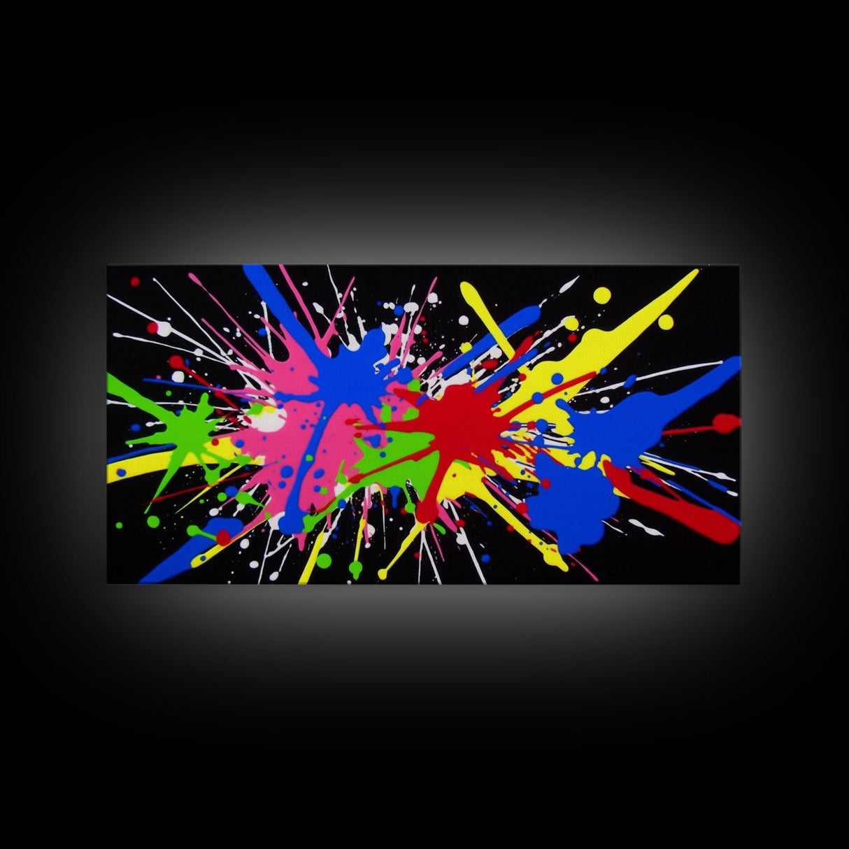 SPLAT! Graffiti Art - Colorful Painting / Canvas Print - Retro / Midcentury Style Abstract / Impressionist Art - Splatter Art