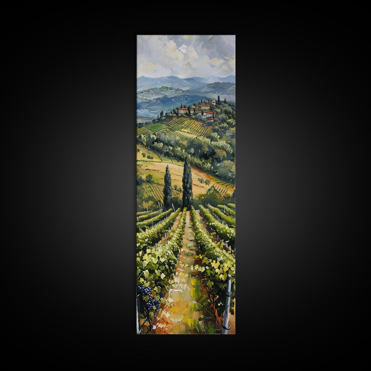 Italian Olive Fields, Framed Canvas print, Living Room Decor, Bedroom Decor, Beautiful Wall Art Painting, Wall hanging, Ready To Hang Art