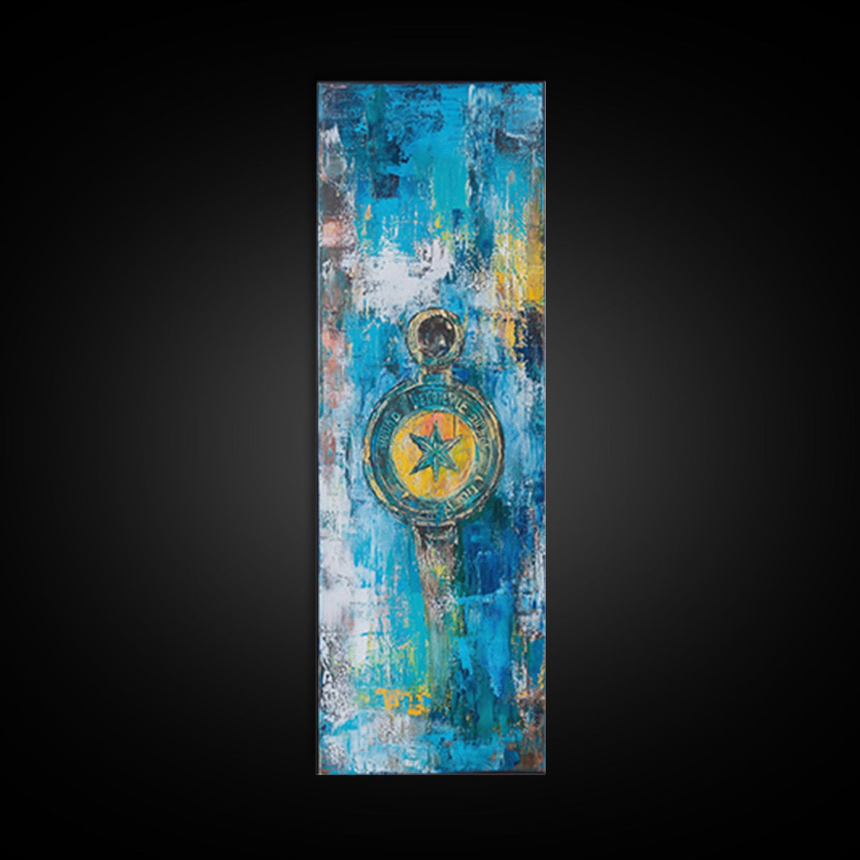 Compass Wall Art Framed Canvas Print, Nautical Wall Art, Blue and Green Wall Art, Coastal Decor, Rustic Art, Extra Wide Art, Farmhouse Art