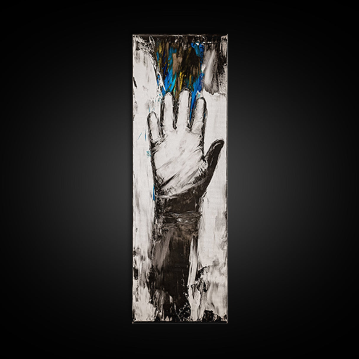 Abstract Hand Painting Framed Canvas Print moody art dark romance painting geometric wall art contemporary home decor unique gift