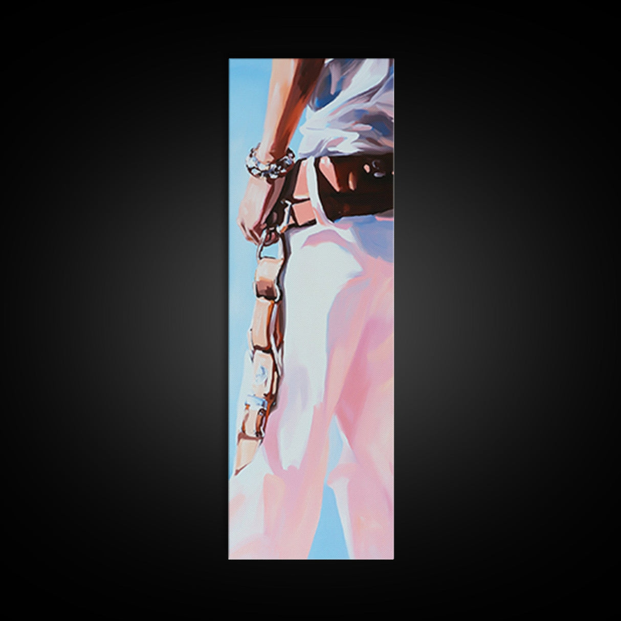 Western Cowgirl Art, Canvas Print, Rustic Wall Art, Moody Woman Painting, Dark Romance Painting, Coastal Cowgirl Décor, Gift Idea Him
