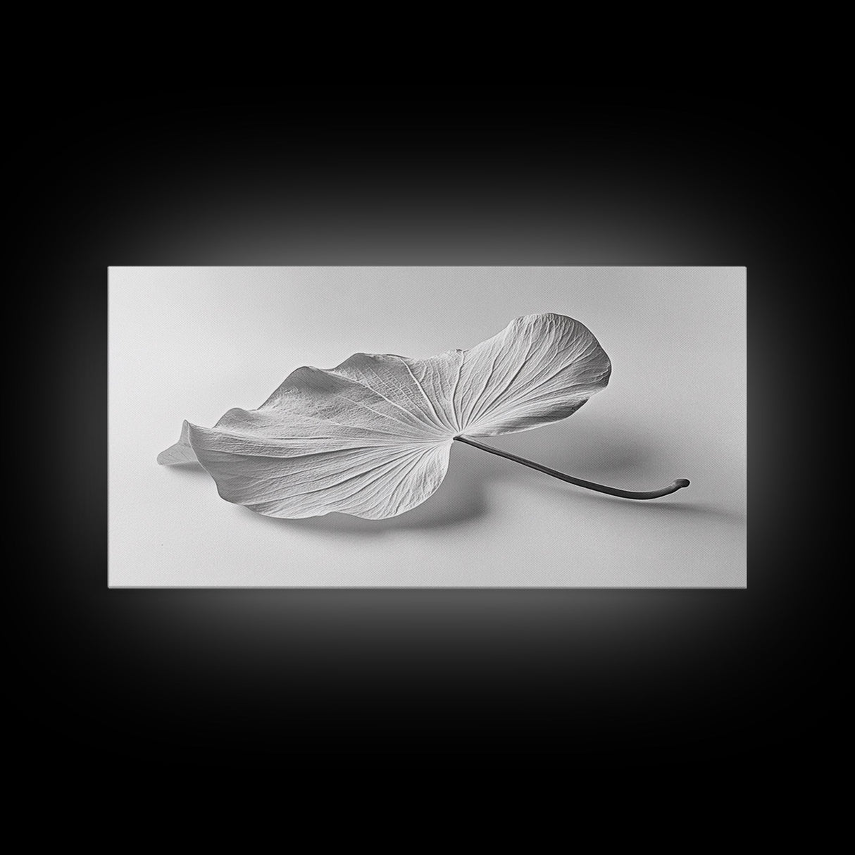 White Leaf, Botanical Prints, Minimalist Art, Wabi Sabi Wall Art, Monochrome Art, Modern Art, Living Room Art, Canvas Print
