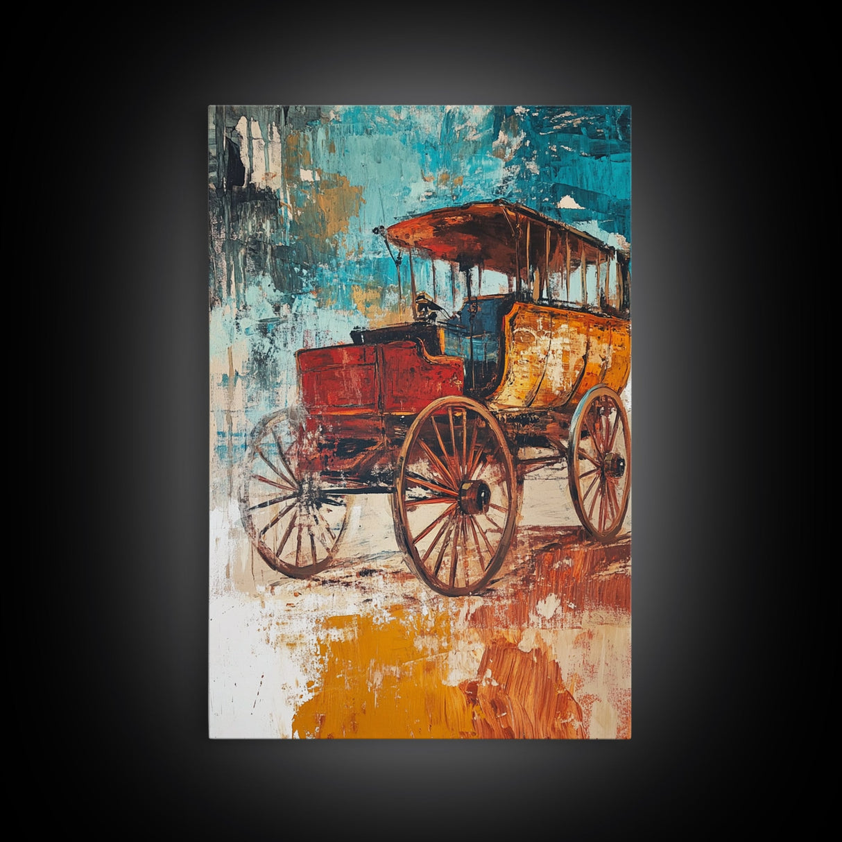 Stirrups Painting, Cowboy Aesthetic, Western Art, Rustic Decor, Framed Canvas Print, Farmhouse Wall Art, Moody Art, Boho Art, Gift Idea