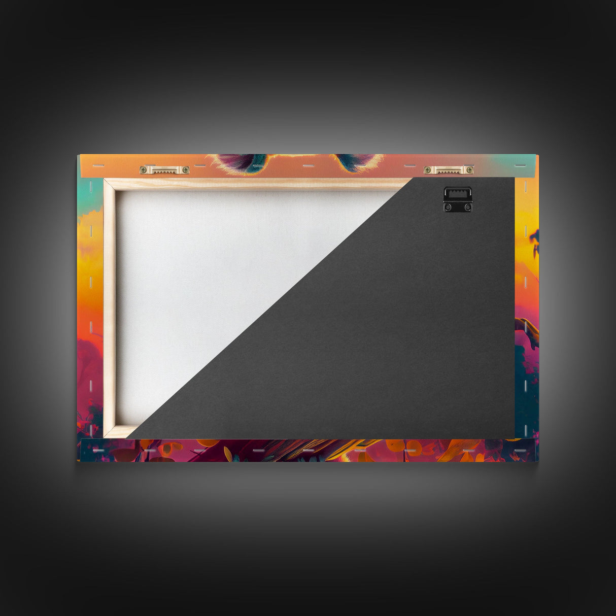 Cute Koala bear at sunset, vaporwave animal art, framed canvas print, framed wall art, ready to hang, synthwave art