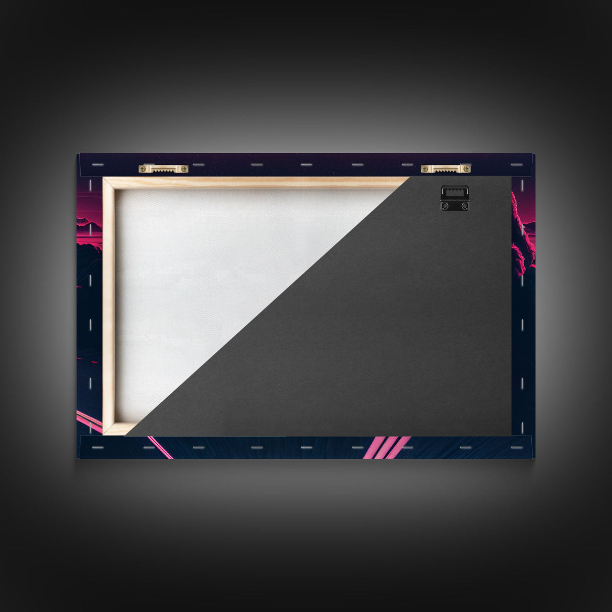 Midnight Drive, Unique Synthwave Style Retro Art, 80s style art, framed canvas print